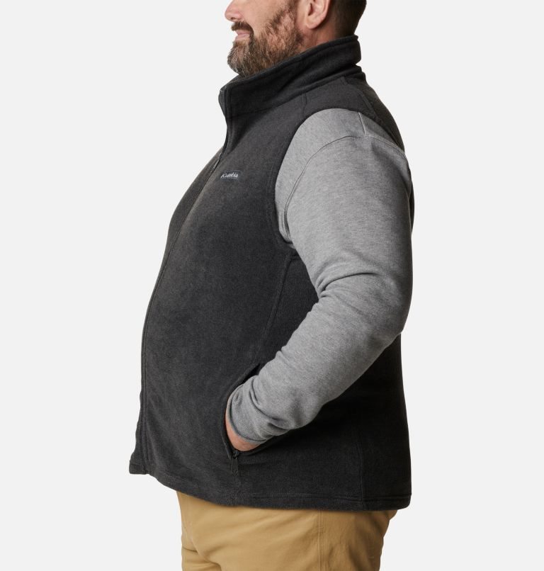 Men's Columbia Steens Mountain Fleece Vest Black | Plus Size CA-O3A5L